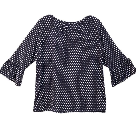 MICHAEL MICHAEL KORS Top Blue White Polka … - Picture 2 of 5